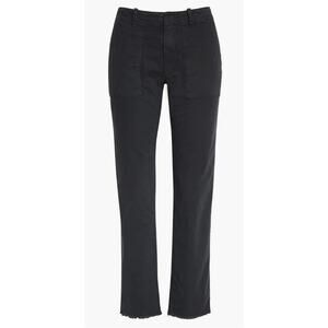 Nili Lotan Jenna Cargo Utility Pant Carbon Gray Slim Straight Cotton Chino 8